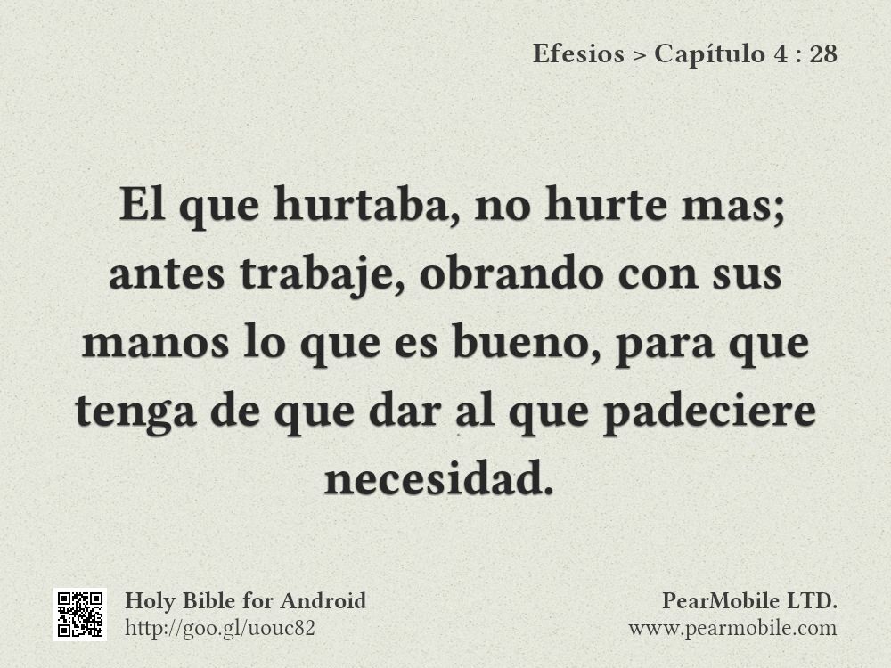 Efesios, Capítulo 4:28